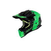 Just1 Mask J38 Motorcycle Helmet - Green/Titanium/Black