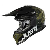 Just1 Kinetic J39 Motorcycle Helmet - Green Camo/Matte Black