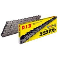 DID 525VX3-124 ZB Pro Street X-Ring Drive Motorcycle Chain