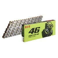DID 520VR46 S&G - 120 ZB (VX3) X-Ring Collaboration Drive Chain - Silver/Gold