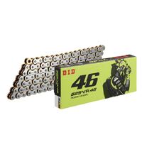 DID 525VR46 S&G - 120 ZB (VX3) X-Ring Collaboration Drive Chain - Silver/Gold