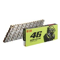 DID 525VR46 S&G - 124 ZB (VX3) X-Ring Collaboration Drive Chain - Silver/Gold