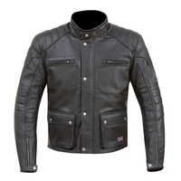 Merlin Beacon Leather Jacket- Black