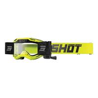 Shot  Motorcycle Goggle  Iris 2.0 Roll-Offs Neon Yellow