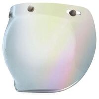 Bell Custom 500 3 Snap Bubble Helmet Visor - Silver Iridium