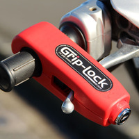 Grip Lock Motorcycle Handlebar Lock - Red