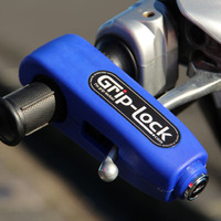 Grip Lock Motorcycle Handlebar Lock - Blue
