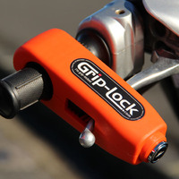 Grip Lock Motorcycle Handlebar Lock - Orange