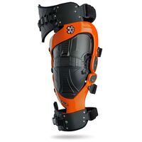 Asterisk Cell Motorcycle Knee Brace Pair - Orange