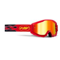 FMFVS Power Core Youth Mirror Red Lens Motorcycle Goggles - Flame Red
