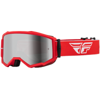 Fly 2023 Zone Silver Mirror/Smoke Lens Goggles - Red/White
