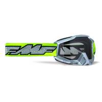 FMF Vision Powerbomb Rocket Silver Lime w/Clear Lens Goggles