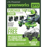 Greenwork 60V ZTR 42 Battery  Zero Turn  Lawn Mower