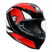 AGV K6 Motorcycle Helmet  Hyphen Black/Red/White ML 