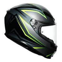 AGV K6 Road Motorcycle Helmet  Flash Grey/Black/Lime Medium/Small
