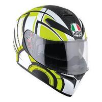 AGV K-3 SV Avior Motorcycle Helmet - Matte White/Lime
