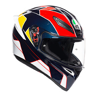 AGV Helmet K1 Pitlane Blue/Red/Yellow Helmet  XS