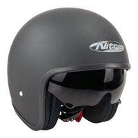 Nitro X606V Satin Motorcycle Helmet - Black  