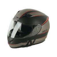 Nitro N2300 Axiom DVS Motorcycle Helmet  Satin Black/Green/Red SMALL