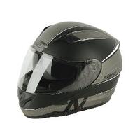 Nitro N2300 Axiom Dvs Motorcycle Helmet Satin Black/Gunmetal/White