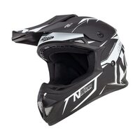 Nitro MX620 Podium Satin Motorcycle Helmet - Black/White