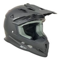 Nitro MX700 Satin Motorcycle Helmet - Black  