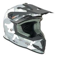 Nitro MX700 Off Road Motorcycle Helmet  Matte Camo/White  L 60cm