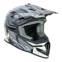 Nitro MX700 Satin Motorcycle Helmet - Black/Gunmetal  