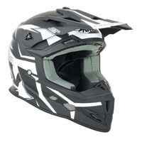 Nitro MX700 Satin Motorcycle Helmet - Black/White