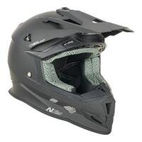 Nitro  MX700 Off Road Motorcycle Helmet  Youth Satin Black 