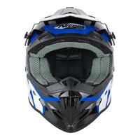 Nitro MX700 Off Road Motorcycle Helmet  Youth Black/Blue/White S 48cm