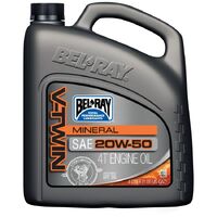 Bel Ray V-Twin 20W-50 Mineral Engine Oil - 4 Liter