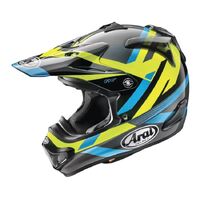 Arai VX-Pro 4 Machine Motorcycle Helmet - Black/Blue/Hi-Viz Yellow