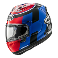 Arai RX-7V (0111) Leon Haslam Motorcycle Helmet - Red/Black/Blue