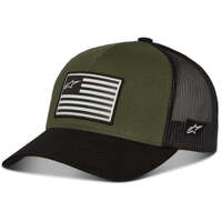 Alpinestar Flag Snapback Hat Military Black One Size.