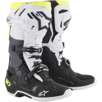 Alpinestar Tech 10 Motorcycle Boots (My20) (125) Black White Yellow Fluro