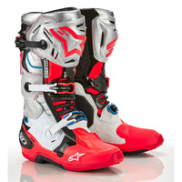 Aipinestars Tech 10 (My20) Motorcycle Boot Black White Silver Red Fluro (1283 - Le Vision) / 09