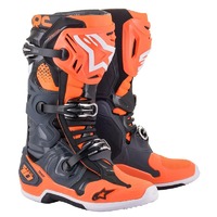 Alpinestars Tech 10 Motocross Boots - Gray/Fluo Orange
