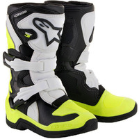 Alpinestars Kids Tech 3S Motocross Boots 13 - Black/White/Fluro Yellow 