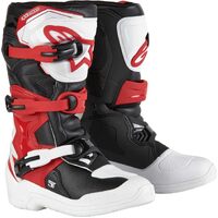 Alpinestar Tech 3S Kids Motorcycle Boot White-Black-Bright Red 