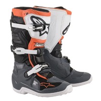 Alpinestars Tech 7S Motocross Boots - Black/Grey/White/Fluro Orange