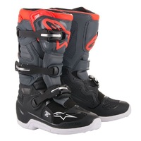 Alpinestars Tech 7S Motocross Boots - Black/Dark Grey/Fluro Red