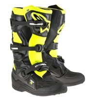2017 Alpinestars Youth Tech 7S Motocross Boots - Black/Fluro Yellow