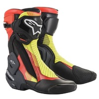 Alpinestars SMX Plus V2 Motocross Boots - Black/Red/Fluro Yellow