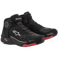 Alpinestars CRX Drystar Riding Motorcycle Shoes - Black Camo/Red 