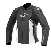 Alpinestars Women's GP Plus R V3 Air Motorcycle Leather Jacket - Black/White/Pink