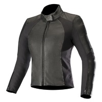 Alpinestars Women's Vika V2 Motorcycle Leather Jacket - Black/White