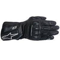 Alpinestars Women's SP-8 V2 Leather Gloves - Black/Grey