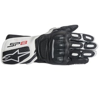 Alpinestar Women Sp 8 V2 Leather Motorcycle   Glove  (12) Black White  