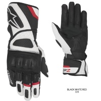 Alpinestars Mens SP-Z Waterproof Leather Gloves - White/Red